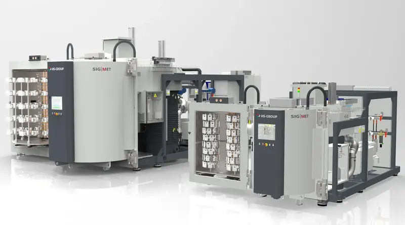 Die SIGMET-Anlagen der HS-Group ermöglichen umweltfreundliche Chromoptik ohne Chrom-III/IV durch moderne PVD-Technologie – flexibel einsetzbar, effizient im 24h-Betrieb und ideal für Kunststoff- und Metallteile in Industrie und Design.
