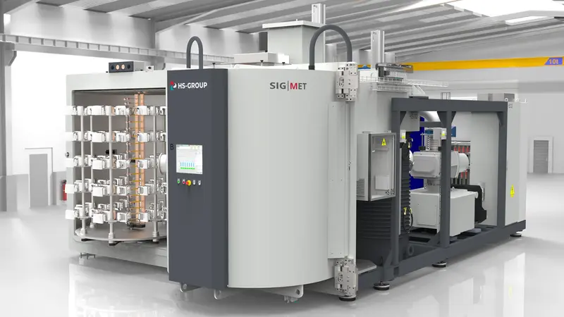 Die SIGMET-Anlagen der HS-Group ermöglichen umweltfreundliche Chromoptik ohne Chrom-III/IV durch moderne PVD-Technologie – flexibel einsetzbar, effizient im 24h-Betrieb und ideal für Kunststoff- und Metallteile in Industrie und Design.