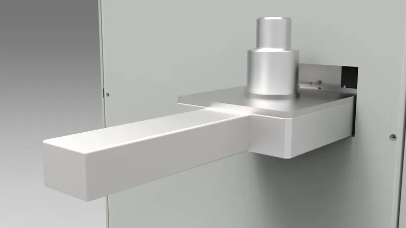 Dieses Bild zeigt die kompakte und vielseitig einsetzbare Nanolab Vakuumanlage. Mit einstellbaren Magnetrons und Ionenquelle, geeignet für F&E Zwecke. 